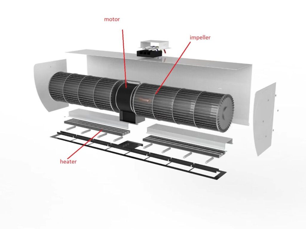 heated air curtaiin