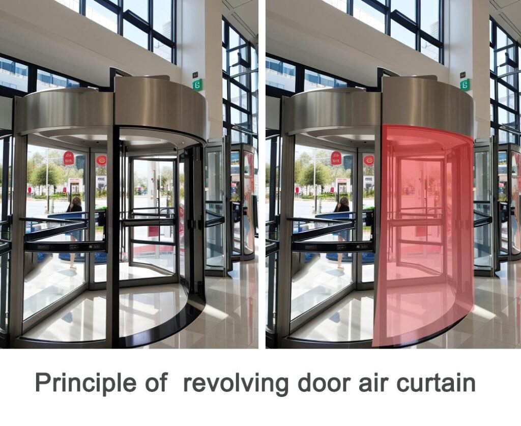 principle of revolving door air curtain1