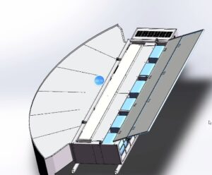 open the cover of the air curtain for maintenance