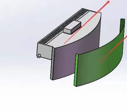 ss 304 cover in the front of revolving door air curtain