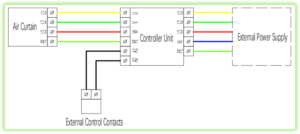 air curtain electrical connection